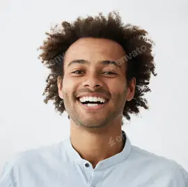 Happy client testimonial profile headshot